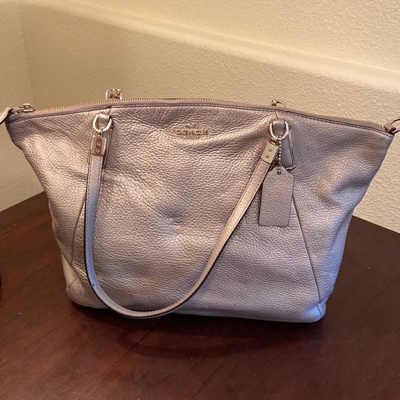 Coach Handbags - Silver Coach Purse